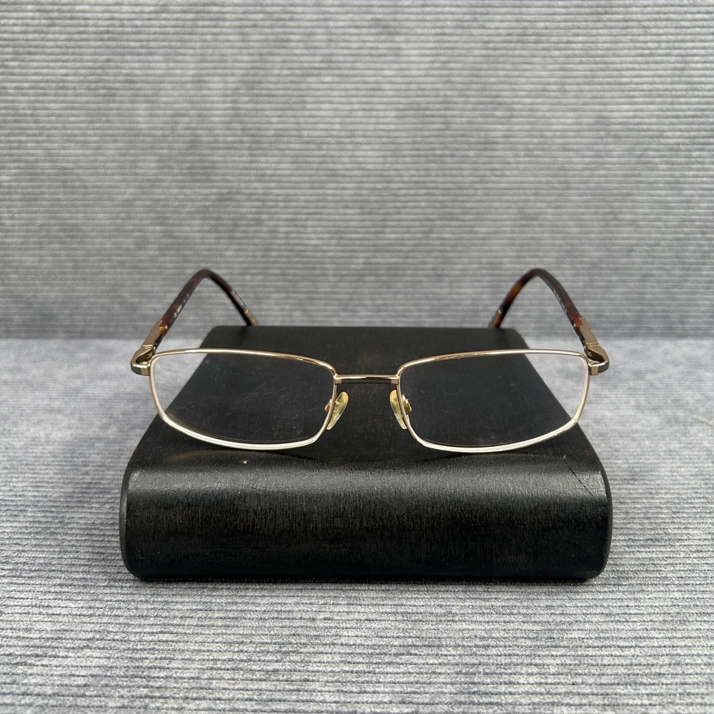 Jaguar 39309-007 Gold Rectangular y2k Eyeglasses Tortoise Frame 58-18-145 Swiss
